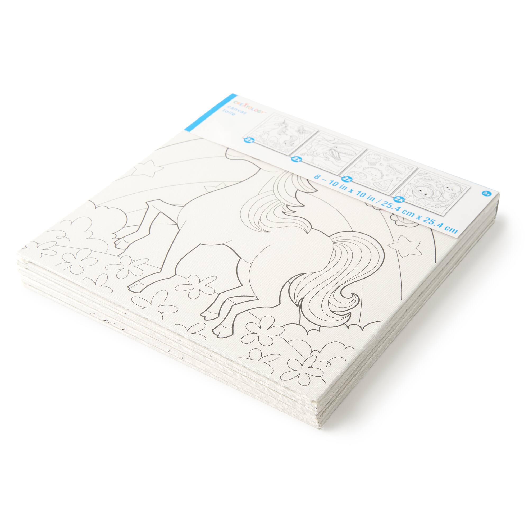 Pre-Printed Canvas Panels By Creatology™, 8 Pack